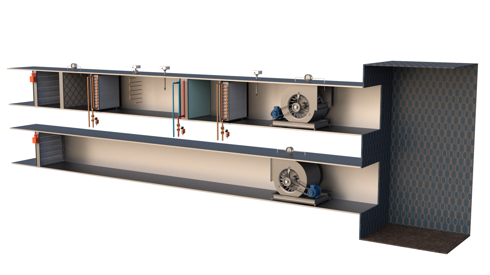 BMS graphics example: AHU variant 1